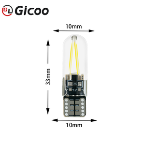 Bombilla de Vidrio COB Gicoo T10 de 2 Lados, 1.5W, 12V, Luz Constante, Lámpara Interior para Auto, Blanca, Blanco Cálido, Azul, Rojo, Verde, Amarillo, Rosa, Azul Hielo - Product Image 1