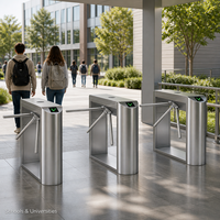 Tourniquet à code QR avec détecteur de métaux, contrôle d'accès d'entrée, barrière piétonne pour usine, station de métro, portail de sécurité