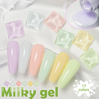 Cat kuku gel warna putih susu baru dari Color Factory, bebas TPO dan Hema, tersedia OEM dan ODM, gel UV.