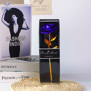 24K mạ vàng hồng lá nhân tạo Rose Flower với hộp quà tặng là món quà tốt nhất cho Giáng sinh Tạ Ơn đám cưới - Product Image 5