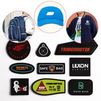 Patchs en PVC Logo personnalisé presse à chaud coudre le fer sur les badges en caoutchouc gaufré Patch en PVC en caoutchouc souple en silicone pour sac