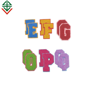 Chenille Thư Các Bản vá lỗi sắt trên chữ cái Bảng chữ cái dán 2 gói A-Z thêu chữ vá - Product Image 1