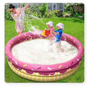 <span class=keywords><strong>Piscine</strong></span> gonflable durable en forme de donut pour enfants, en PVC épaissi, design boule océanique pour jeux aquatiques intérieurs/extérieurs pour bébés - Product Image 1