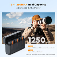 K&F Concept Convient pour Canon, Pack de 3 batteries d'appareil photo LP-E17 1250mAh et chargeur rapide, ensemble de batteries rechargeables pour appareil photo numérique