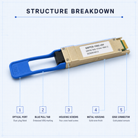 Transceiver 100GBASE-LR4 10KM 1310nm QSFP28 SFP 100G 10km LWDM4 Dual LC SMF DOM