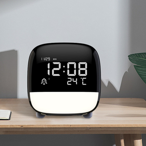 Emaf sinh viên Quà Tặng di động bảng đèn bàn đồng hồ lịch nhiệt độ đầu giường điện tử LED kỹ thuật số ánh sáng ban đêm Đồng hồ báo thức - Product Image 1