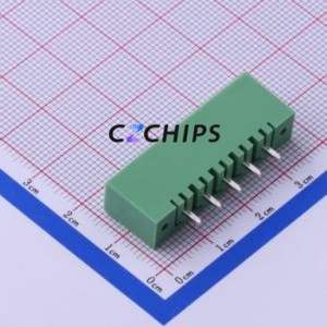 KF2EDGVM-5.0-5P Plug-in Terminal Block Through hole,P=5mm Connector Board-to-Board / Socket - Closed Screw Fixing 1x5P 5mm - Product Image 2