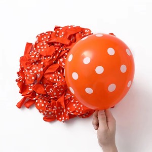 Ballons en latex à pois noirs, blancs <span class=keywords><strong>et</strong></span> oranges de 12 pouces, décorations pour baby shower, mariage, joyeux anniversaire, fête d'enfants - Product Image 3