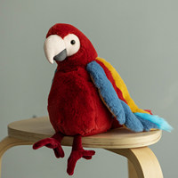Sac à dos en peluche perroquet réaliste et exquis, rembourrage en coton PP de qualité supérieure