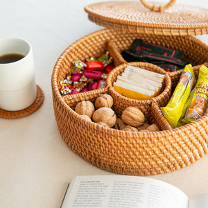 Wholesale Eco-friendly Natural Rattan Storage Box Handcrafted Rattan Candy Box for Home Decor and Tea Party - Product Image 5