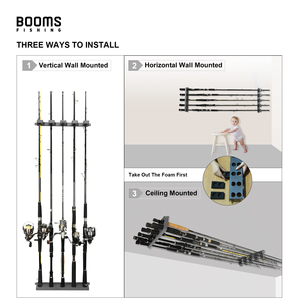 High Quality Adjustable Portable Vertical <b>Fishing</b> Rod Holder Wall Mount ABS Plastic Folding - Product Image 4