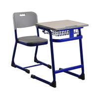 Mobilier pour collège élémentaire Ensemble table et chaises d'étude modernes Grand bureau d'étudiant avec chaise pour enfants