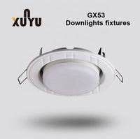 Source de lumière GX53 à bas prix d'usine base de plafonnier intégrée en aluminium doré