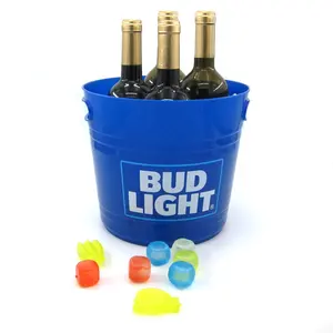 Ice Bucket Round Plastic 6L Modern Buckets, Coolers & Holders Promotional Plastic Beer Wine Ice Bucket Wine Chiller Oval Plastic