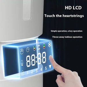 Elecpet 4L 스마트 급수기는 버튼 조작 HD LCD 터치 스크린이 있는 제품입니다. 또한 고양이와 강아지를 위한 시간 설정 및 양 조절식 사료 분배기도 됩니다. - Product Image 3