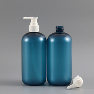 Botella Vací<span class=keywords><strong>a</strong></span> <span class=keywords><strong>de</strong></span> PET Transparente Esmerilado <span class=keywords><strong>de</strong></span> 500ml con Bomba Dosificadora para Cuidado del Cabello, Botella <span class=keywords><strong>de</strong></span> Plástico Azul Mate <span class=keywords><strong>de</strong></span> 16oz para Champú, Acondicionador y Gel <span class=keywords><strong>de</strong></span> Baño - Product Image 4