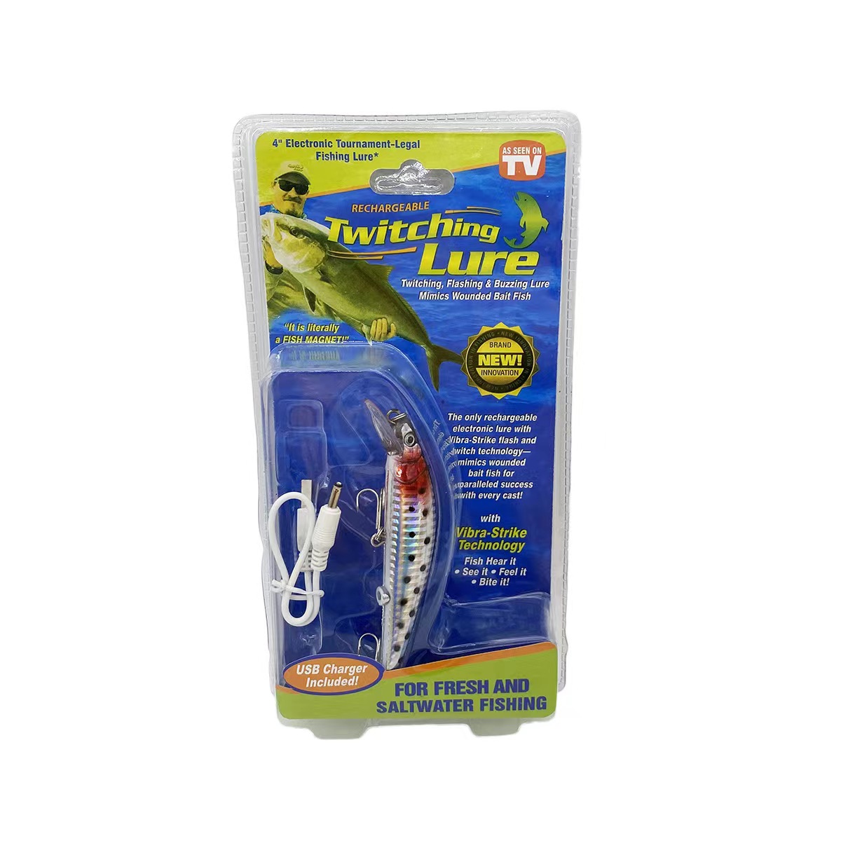 USB Rechargeable Electric Hard Minnow Lure Fishing Lures
