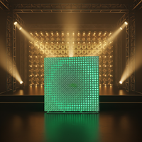 Intérieur 360 °   Panneau LED modulaire flottant à haute luminosité, matrice dorée en forme d'écailles, contrôle Art-Net, mur d'art dynamique pour affichage