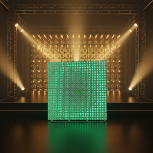 Interior <span class=keywords><strong>360</strong></span> °   Panel LED Modular Flotante de Alta Luminosidad con Matriz Dorada en Forma de Escamas, Control Art-Net, Pared de Arte Dinámica para Exhibición - Product Image 4