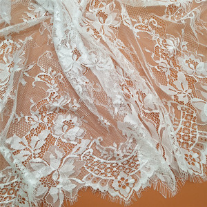 Tela de encaje floral plateada con estampado en caliente, tela de encaje hueca de nailon para vestido de novia, velo de novia, vestido de noche, 3 yardas - Product Image 4