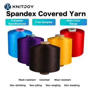 Fil de polyester filé à cœur teint à haute rentabilité, recouvert de spandex, 2075 3075 4075 pour le tricot de chaussettes - Product Image 2