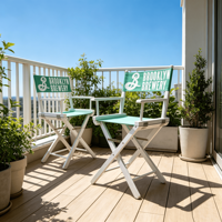 Chaise de Réalisateur Pliante Confortable Écologique Haut de Gamme en Toile Multicolore avec Cadre en Bois Dur Chinois pour Événements Extérieurs, Parcs et Maquillage