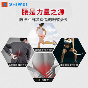 Shiwei Lumbar Support <b>Belt</b> Adjustable Steel Plate Waist Protection For <b>Exercise</b> Fitness Adults - Product Image 1