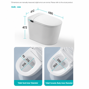 Toilette intelligente avec mousse antibactérienne, buse autonettoyante, télécommande, design luxueux, M979, fonctionnement mains libres - Product Image 6