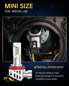 Phare LED de voiture 70W 7600LM, éclairage automobile amélioré, blanc 6000K, haute puissance, rétrofit, ampoule de phare LED V04 haute performance - Product Image 2