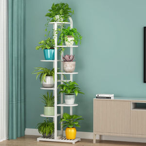 ชั้นวางดอกไม้หลายชั้นแบบตั้งพื้น ใช้ได้ทั้งภายในและภายนอกอาคาร ดีไซน์ประหยัดพื้นที่ เหมาะสำหรับห้องนั่งเล่น ระเบียง ปลูกต้นไม้ เช่น ต้นโพธิ์ - Product Image 4