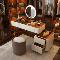 Ensembles de meubles-lavabos modernes haut de gamme en bois massif avec miroir éclairé, fonctionnalités réglables, couleurs et dimensions personnalisables pour chambre et salon