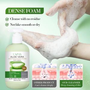 Limpiador Facial de Aloe Vera Orgánico al por Mayor, Suave, Control de Grasa, Hidratante, Espumoso, para Hombres y Mujeres, con <span class=keywords><strong>Amino</strong></span>ácidos - Product Image 5