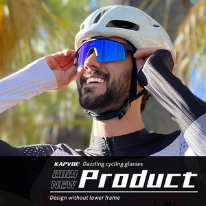 Lunettes de soleil polarisées Kapvoe pour le cyclisme, monture intégrale, coupe-vent, pour le VTT et le vélo de route - Product Image 2