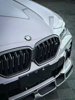 Kit carrosserie aérodynamique en fibre de carbone style LD pour l'extérieur de l'auto, comprenant un séparateur avant, des extensions latérales et un becquet arrière, compatible avec BMW X6 G06 2019+