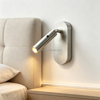 Lampe murale de lecture pour chevet d'hôtel, réglable et rotative, avec interrupteur, applique murale moderne