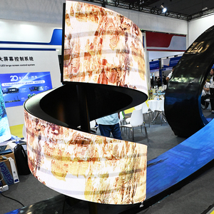 Hình trụ p1.86 p2.5p3 LED hiển thị cong linh hoạt màn hình LED quảng cáo hộp đèn trong nhà p3.91 tầng LED hiển thị ngoài trời - Product Image 4