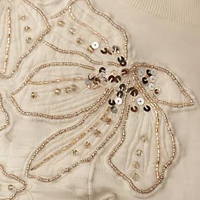 Sweat-shirt unisexe personnalisé 100% coton, col rond, en molleton French Terry, avec perles brodées, coupe ample, épaules tombantes, pour femme - Product Image 5