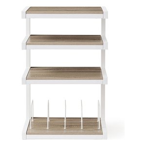 Mobile HI FI ESSE HiFi Vinyle Chêne e Blanc (60cm) NORESSHFVWTOK - Product Image 1