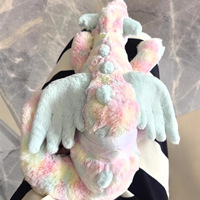 Série Rainbow Flying Dragon : Peluches Dragon des Neiges en Coton PP, Doudous Apaisants pour Bébé