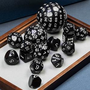 Ensemble de dés polyédriques en acrylique de haute qualité pour jeux de rôle (RPG) et Dungeons and Dragons, 15 pièces (D20, D3-D100) - Product Image 4