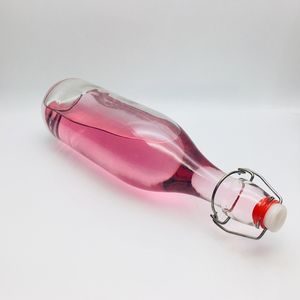 17oz <span class=keywords><strong>500cc</strong></span> botella de vidrio vinagre bebida con tapa hermética superior abatible para la venta - Product Image 3