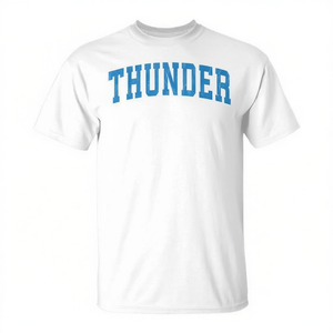 Camiseta azul Thunder, diseño retro clásico, unisex, talla mediana para adultos - Product Image 2