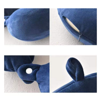 Oreiller de voyage en mousse à mémoire de forme souple et rafraîchissant en forme de U, avec logo personnalisable, pour un soutien confortable du cou en avion