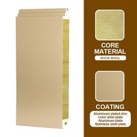 Panel Sandwich wol batu atap dinding tahan api instalasi mudah harga Panel dinding Rock Wool