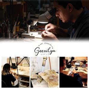 Broche de diseñador chapado en oro con aleación, remaches, cadena de cuentas CCB irregular y borlas, <span class=keywords><strong>para</strong></span> mujer, moderno, <span class=keywords><strong>para</strong></span> fiesta, traje, accesorios de moda - Product Image 5