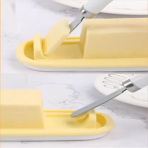 Utensilios de Cocina para el Hogar, Caja para Guardar Mantequilla con Tapa Transparente, Caja para Guardar Queso, Mantequillera con Tapa y Cuchillo - Product Image 4