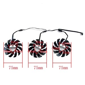 Nuevo PLD08010S12HH T128010SU GA81S2U 75MM para <span class=keywords><strong>Gigabyte</strong></span> RX 6600 <span class=keywords><strong>6600XT</strong></span> 6700XT RTX 3060 3060TI GAMING OC tarjeta gráfica - Product Image 3