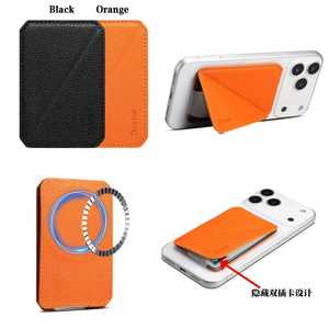 Denior |   Perche à <span class=keywords><strong>selfie</strong></span> en similicuir PU grain litchi avec blocage RFID magnétique, capacité 1-2 cartes, compatible avec les séries Apple 17/16/15/14/<span class=keywords><strong>13</strong></span> - Product Image 6