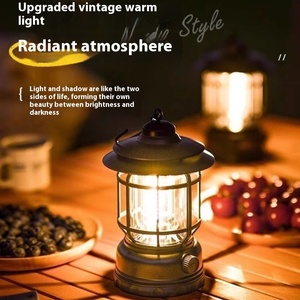 Đèn cắm trại LED COB 300 lumen, ánh sáng ấm, pin, nhựa ABS, di động, dùng được trong nhà, leo núi, chống bão - Product Image 4