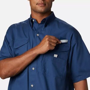 Baixo Moq Peixe Poliéster Puerto Rico Lite Peso Rashguard Com Alta Vis Hoodie Personalizado Com Botão Do Logotipo Down Camisa De Pesca - Product Image 4